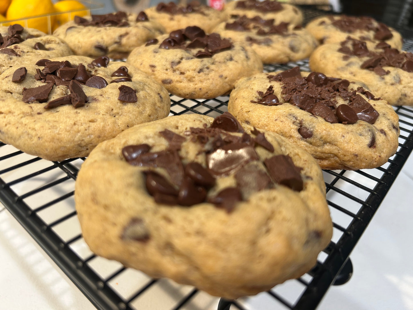 Soft Chocolate Chip Sourdough Cookies