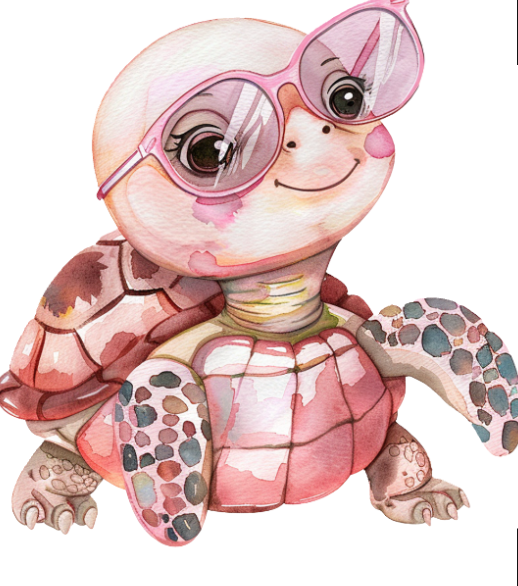 Turtle wearing glasses